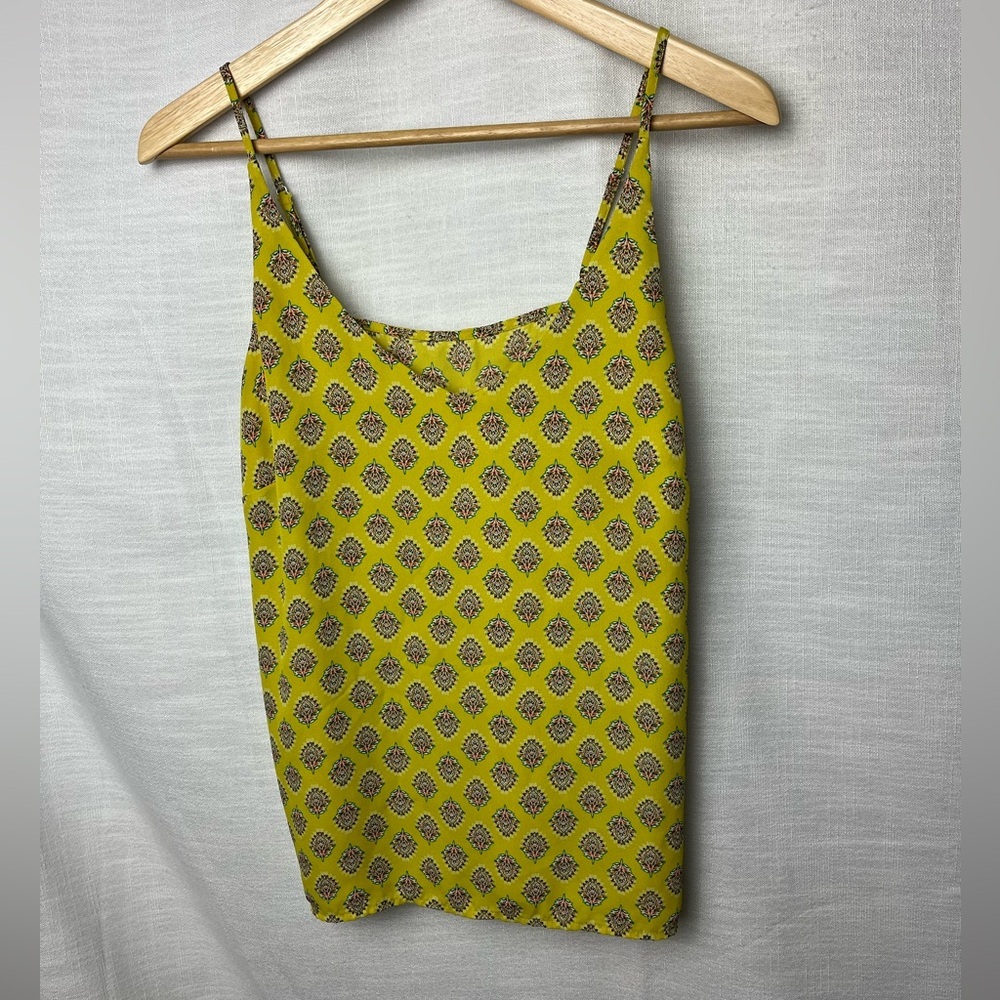 J. Crew Dainty Yellow Floral Women's Cami Size S - Cottagecore Boho Coquette